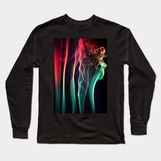 Colorful Smoke Pattern Long Sleeve T-Shirt